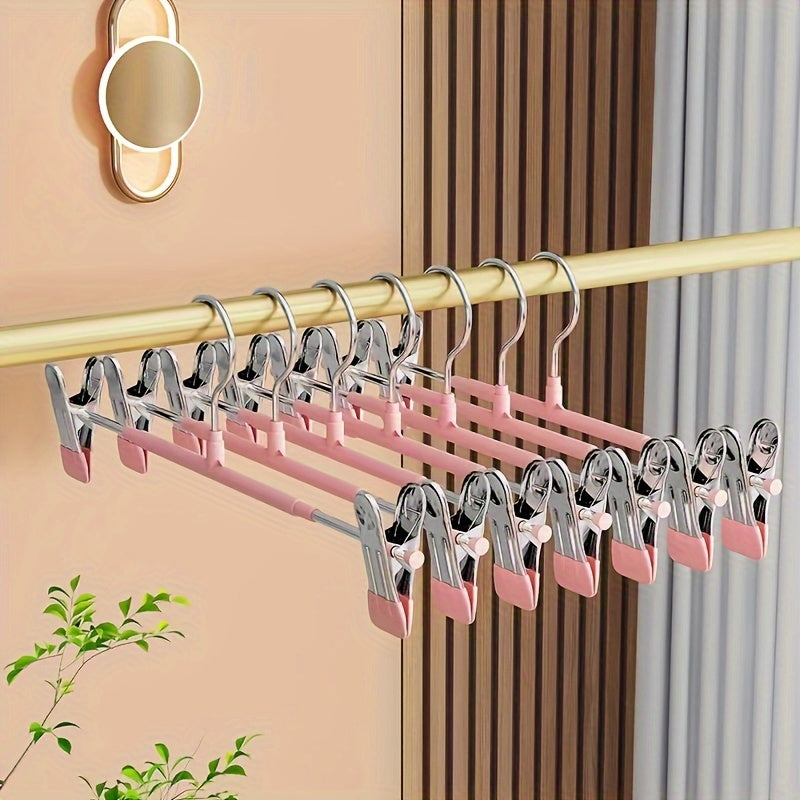 Clips para ropa de acero inoxidable de alta resistencia, sin deslizamiento, para colgar ropa en armarios, pantalones, dormitorios