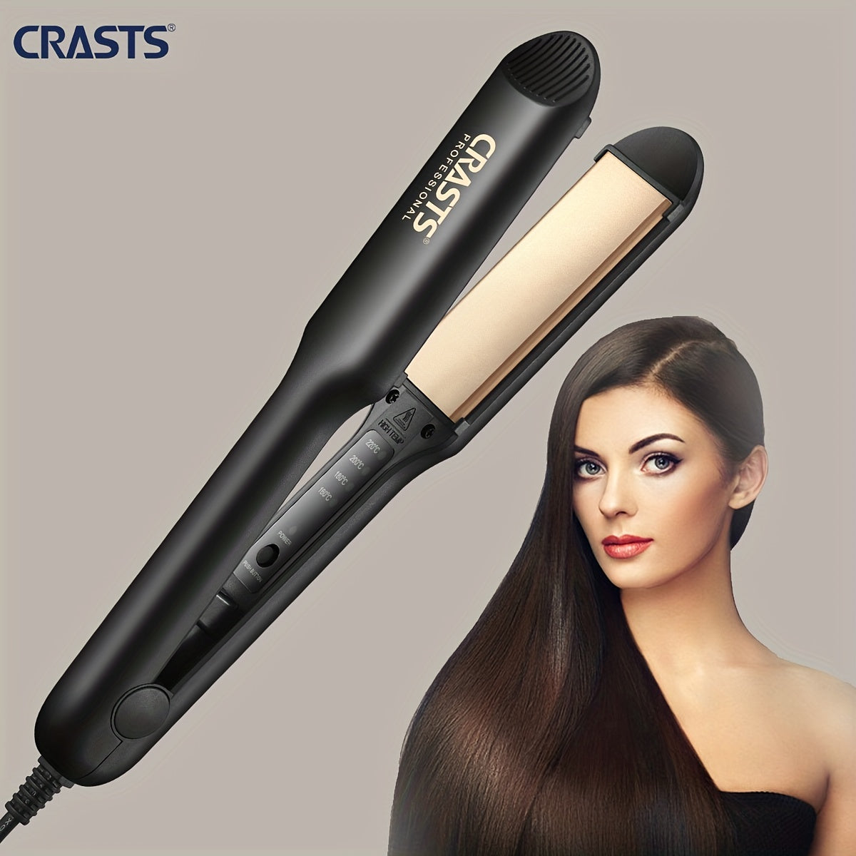 Dual Voltage Hair Straightener for All Hair Types with Euro, US, UK Plugs