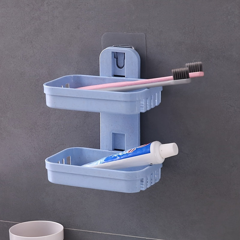 Wall-Mounted Soap Dispenser with Box Drain for Toiletries and Shampoo