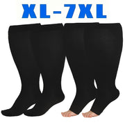 Plus Size Compression Socks for Men and Women Knee Length 20-30 mmHg Breathable Circulation