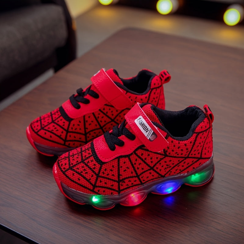 Light-Up Running Shoes for Boys and Girls Sizes 21-36 Mesh Casual Sneakers