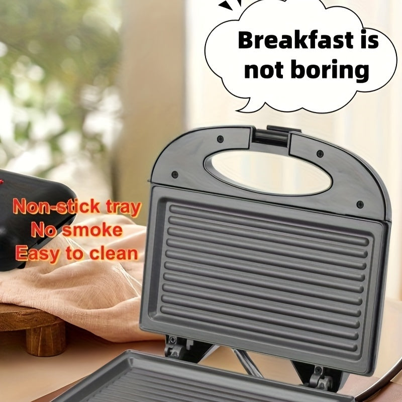 European 3-in-1 Sandwich Maker Non-Stick Grill with Quick Heat 1000W Portable