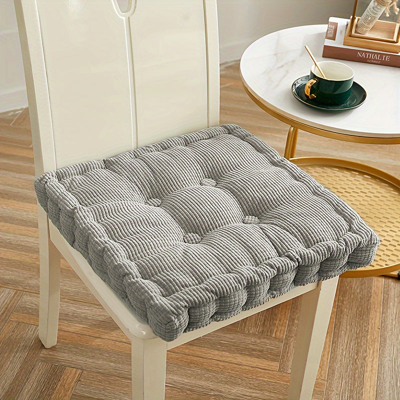 Round Dandelion Corduroy Seat Cushion for Office Bedroom Dining Chair Thick and Soft