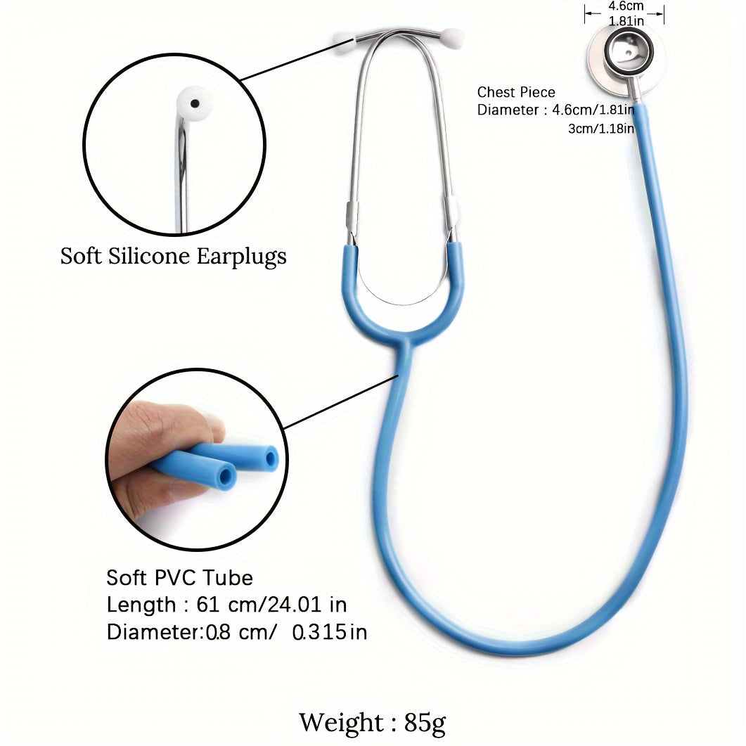 Portable Dual Head Stethoscope for Medical Professionals Aluminum Alloy Cardiology Equipment for Nurses and Learners
