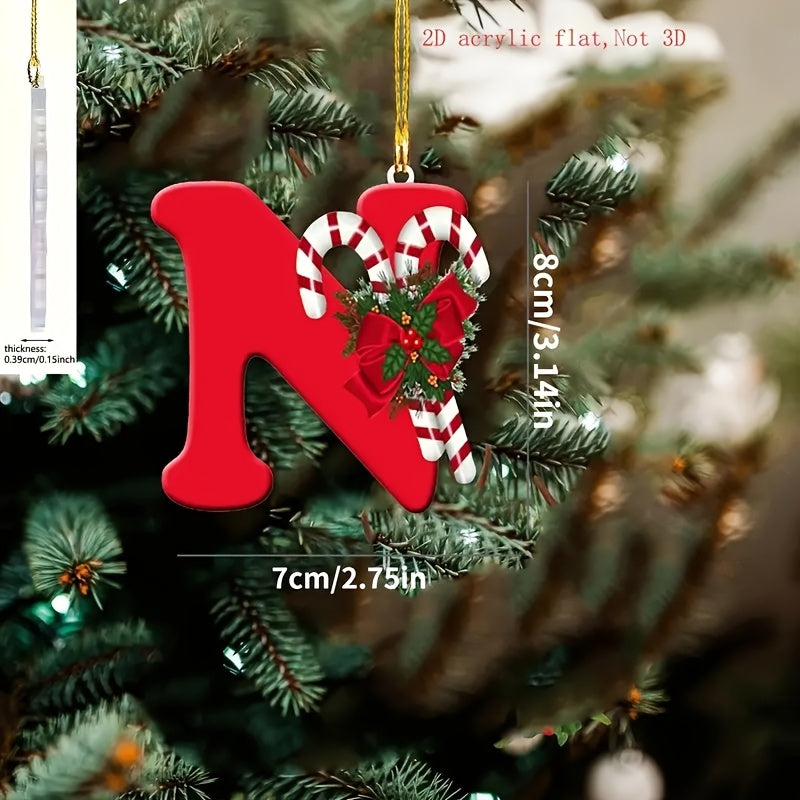 26pcs Acrylic Christmas Tree Ornaments Hanging Pendants for Home and Party Decoration