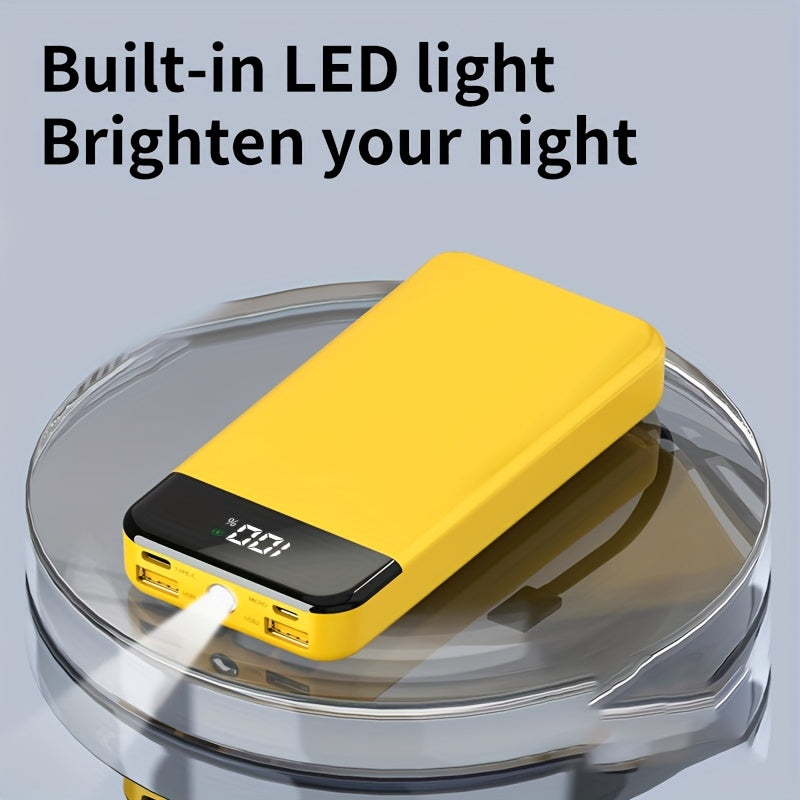 20000mAh Portable Power Bank with 22.5W Fast Charging and LED Camping Light