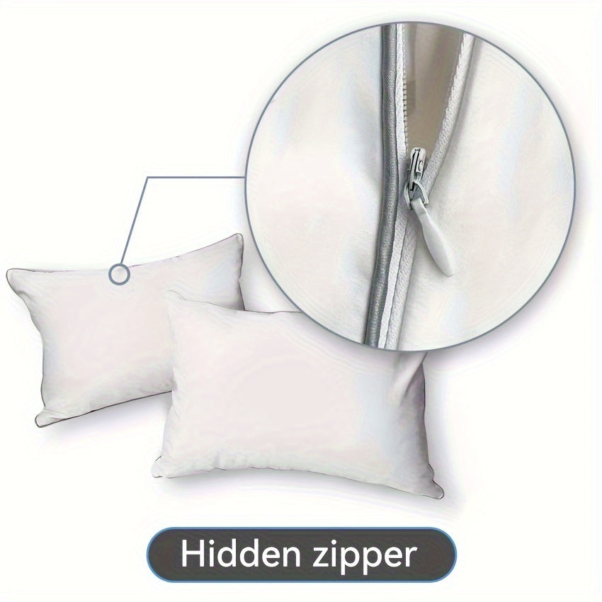 Cotton Pillow Protector 300 Thread Count Anti-Stain Invisi Zipper Piping