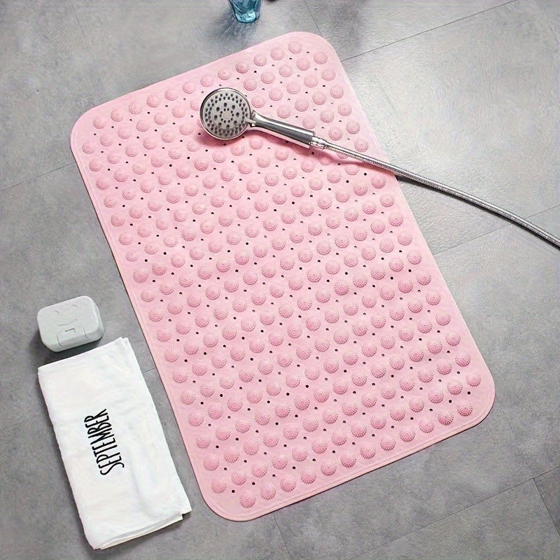 Non-Slip Bath Mat with Drainage Holes for Bathroom Shower Stall and Home Use