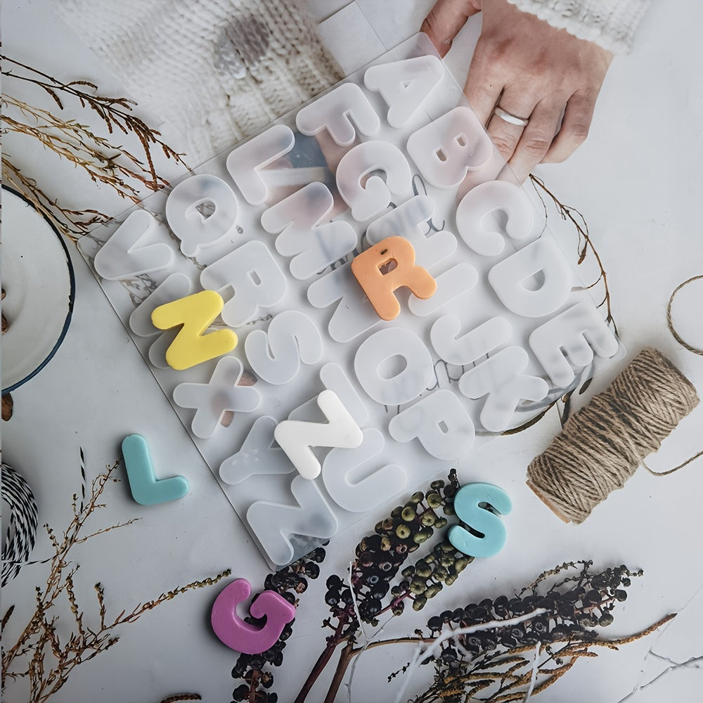 Silicone Alphabet Cake Mold 26 Letters for Chocolate Ice Candy Baking Tool