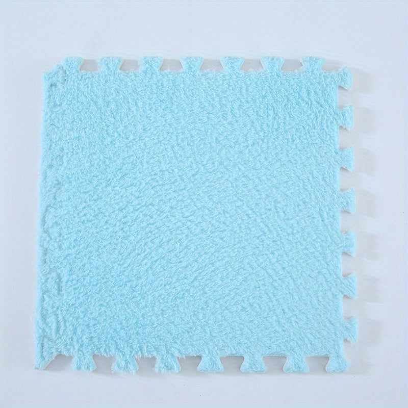 Foam Interlocking Floor Mat Set 12 Pieces, Plush, Anti-Slip, Easy Install