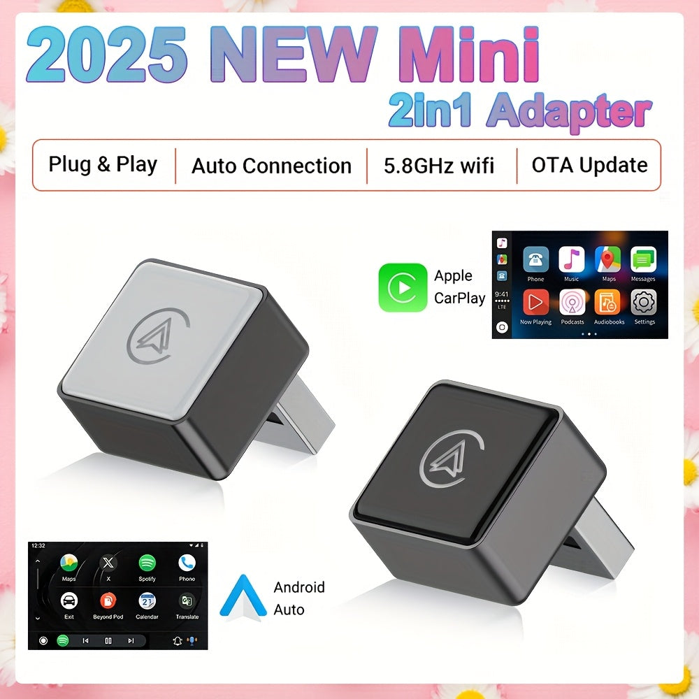 Wireless Carplay And Android Auto Adapter for Cars with OTA Upgrade