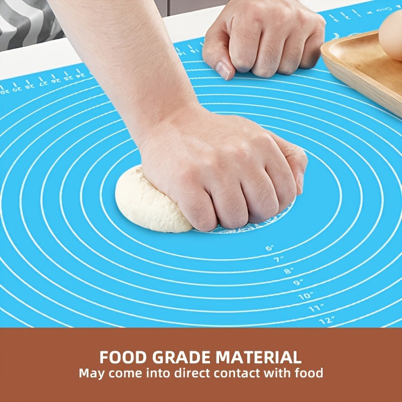 EVA Non-Stick Silicone Baking Mat with Measurement Guide for Pizza Cakes
