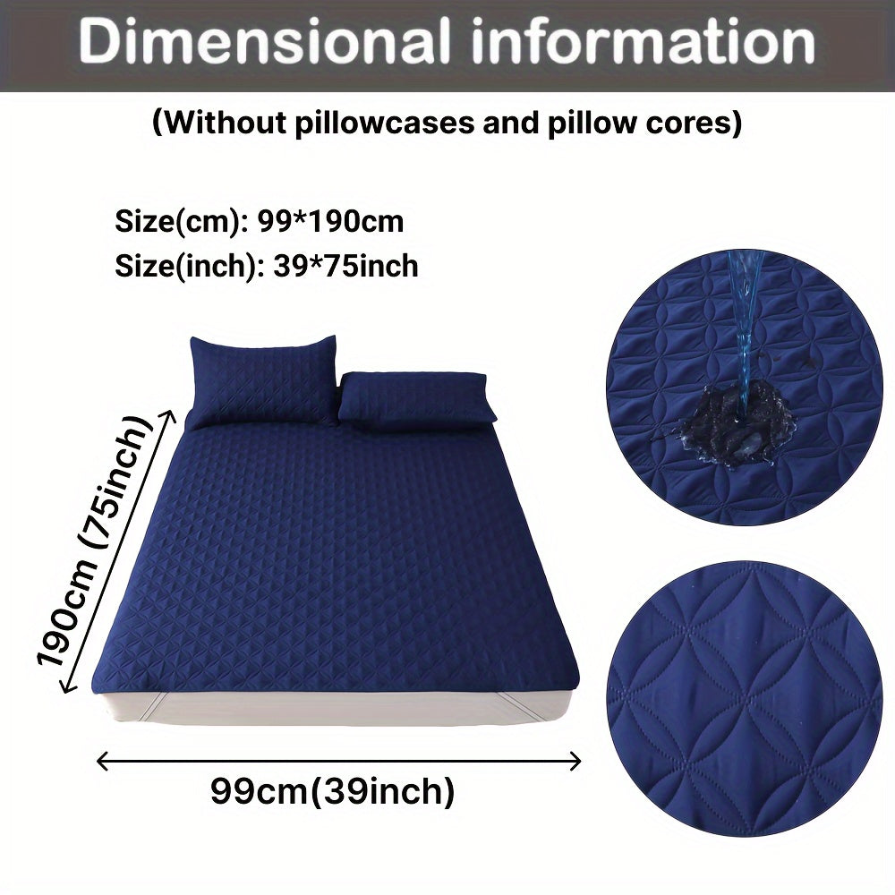 Waterproof Mattress Protector Hypoallergenic Breathable Dustproof Ultra-Soft Bed Cover for Bedroom Dorm Hotel