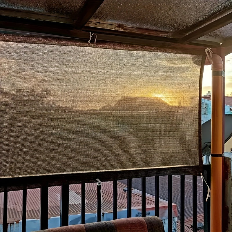 Coffee-Colored Sunshade Net UV Protection for Outdoor Patio Balcony Garden Privacy