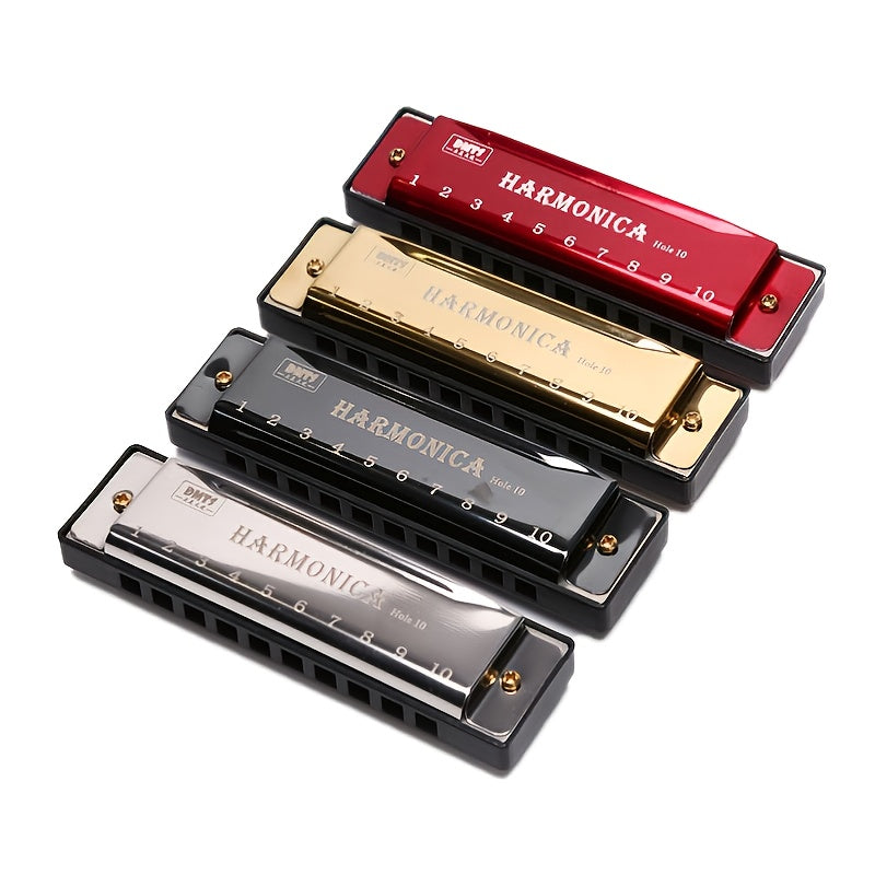 Beginner 10-Hole Harmonica with Copper Core Resin for Teaching and Playing
