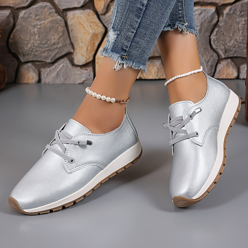 Women's Solid Color Loafers Flat Shoes Comfortable Casual Slip-On