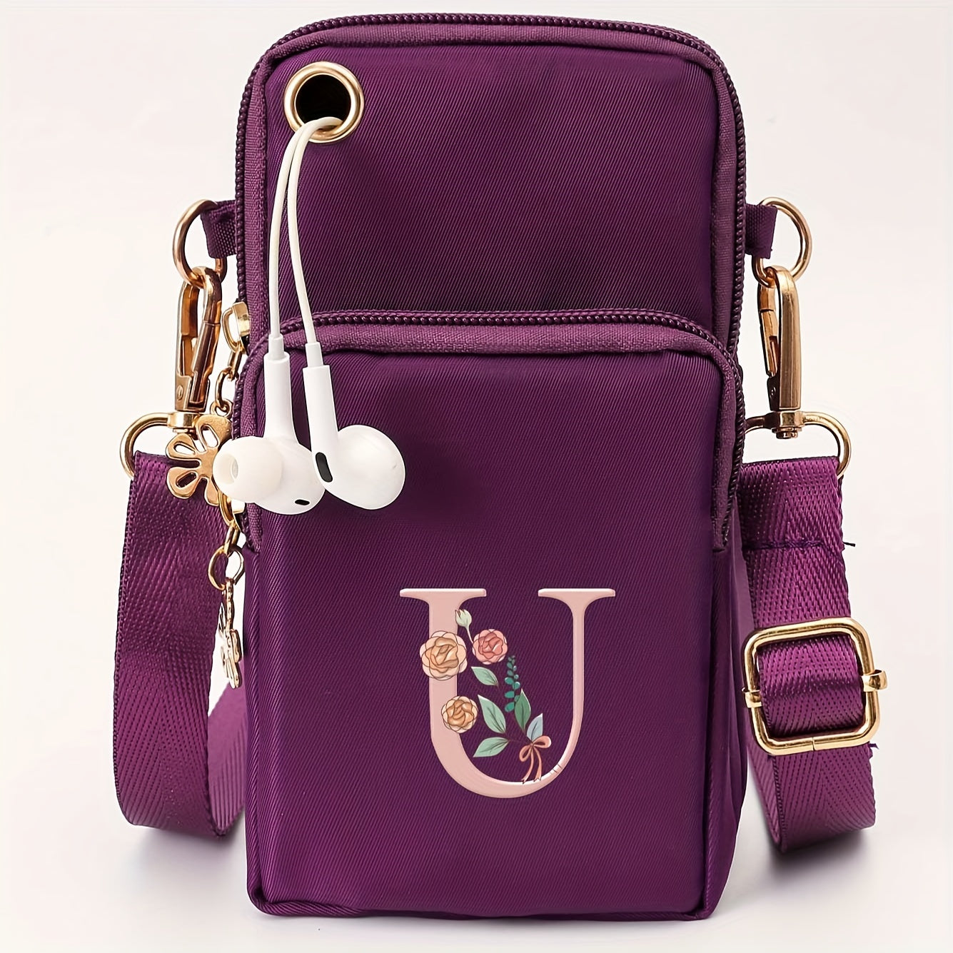 Ayollar uchun kichik yelka sumkasi, gul naqshli, kundalik ko‘p funksiyali crossbody sumka, kichik qo‘l sumkasi