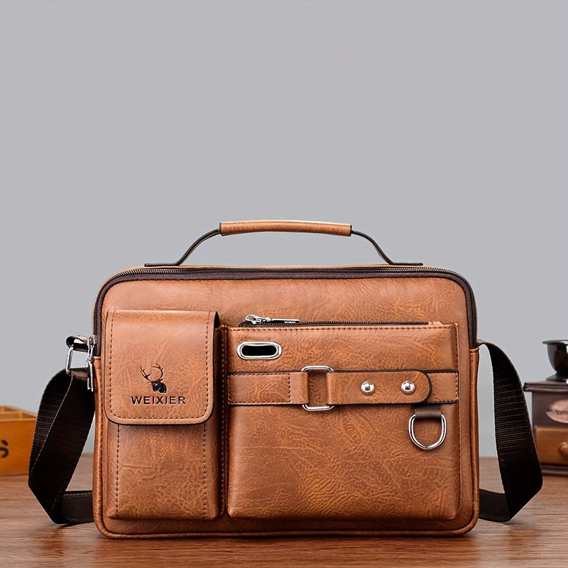 Shoulder Bag Set Includes Satchel Casual Bag and Card Holder Wallet PU Material for Going Out