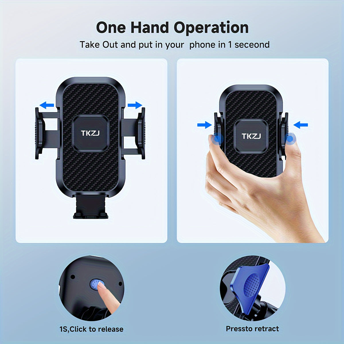 Universal avtomobil ventilyatsiya o‘rnatish uchun smartfonlar, sozlanadigan, o‘rnatish oson