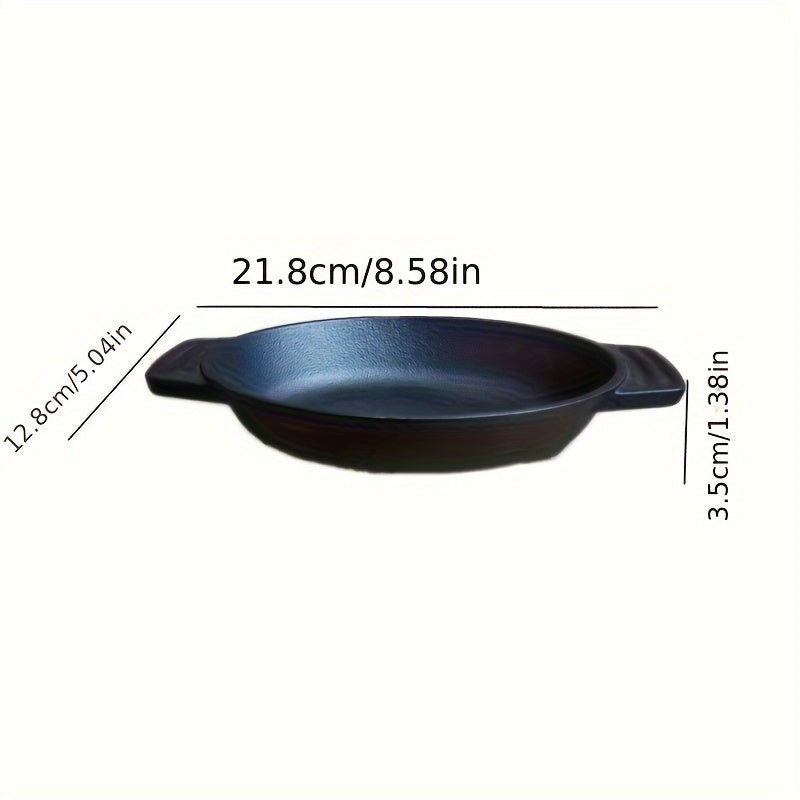 Cast Iron Cookware Set with Double-Ear Small Frying Pan and Barbecue Plate for Home and Commercial Use