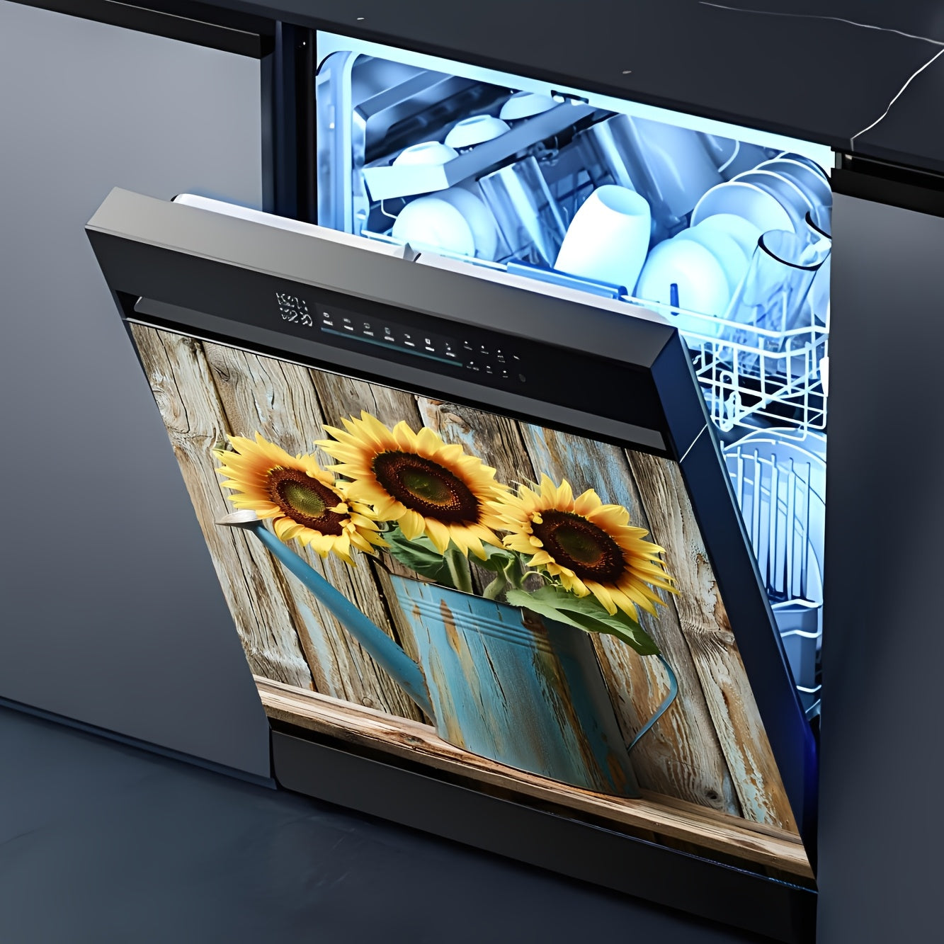 Gulbarg‘a magnitli idish-tovoq qopqog‘i, san’atkorona gul dizayni, oshxona texnikasini himoyalovchi