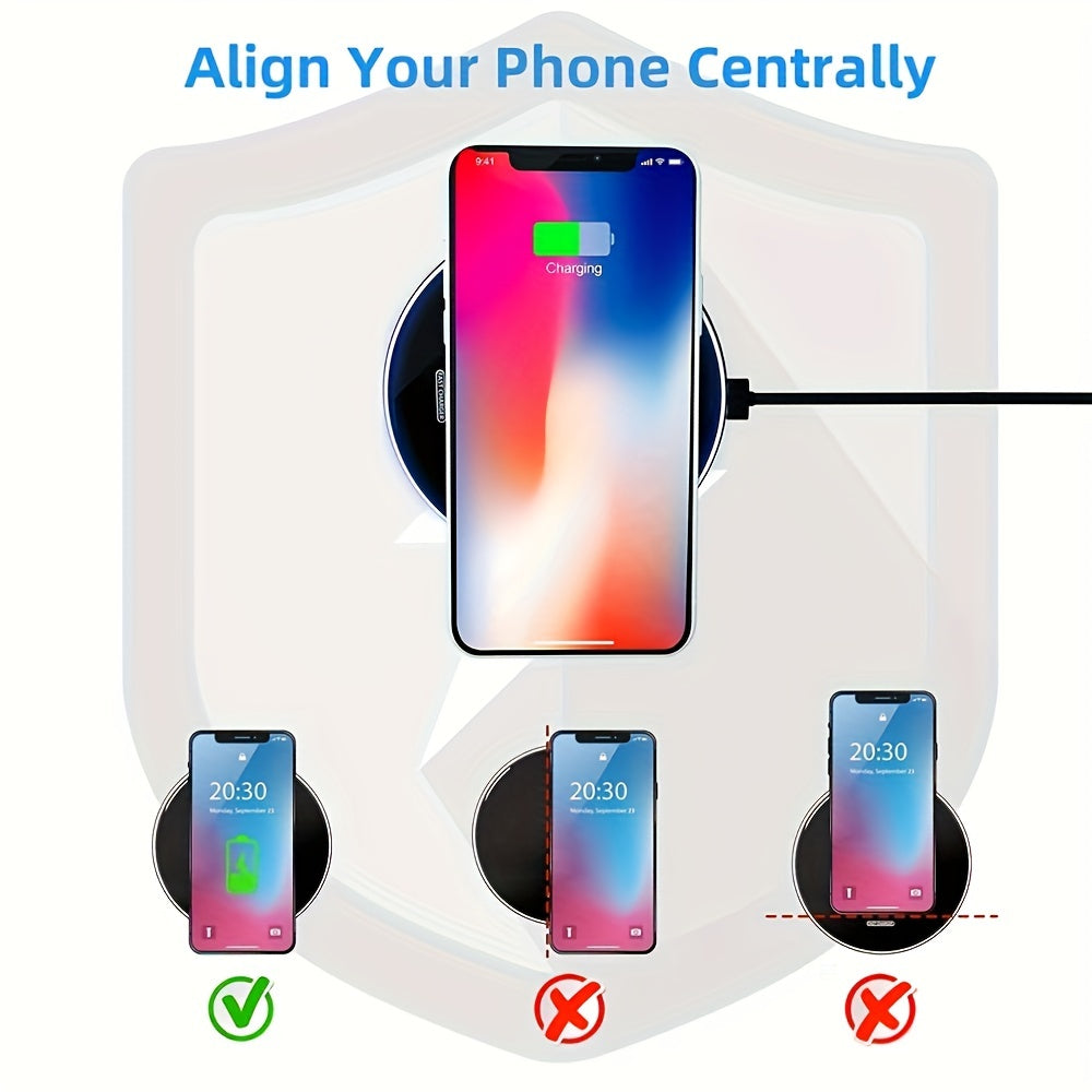 Wireless Charger for iPhone and Samsung Fast Charging 15W USB-C