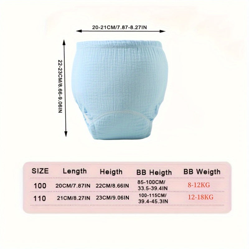 Унисекс тренировочные штаны для малышей - 6 штук, чисто хлопковые трусики для приучения к горшку для детей от 0 до 3 лет, водонепроницаемая подкладка, мягкие и дышащие тканевые подгузники - необходимое снаряжение для приучения младенцев к горшку