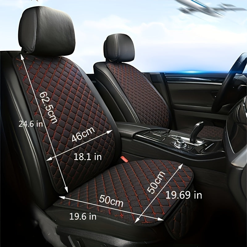 Breathable Flax Car Seat Cover Four Seasons Front Cushion Pad Protector