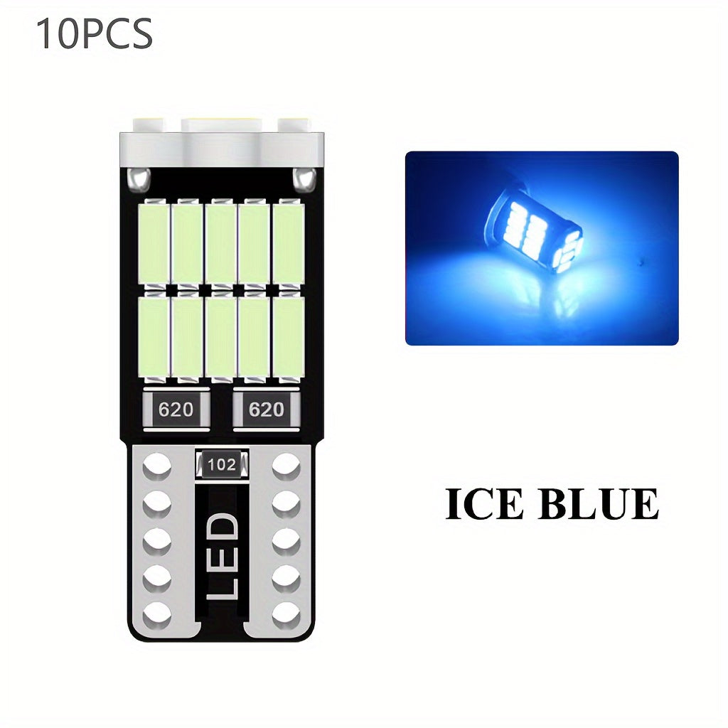 10 dona LED raqam belgilari chiroqlari W5W 194 501, juda yorqin, xato qilmaydigan