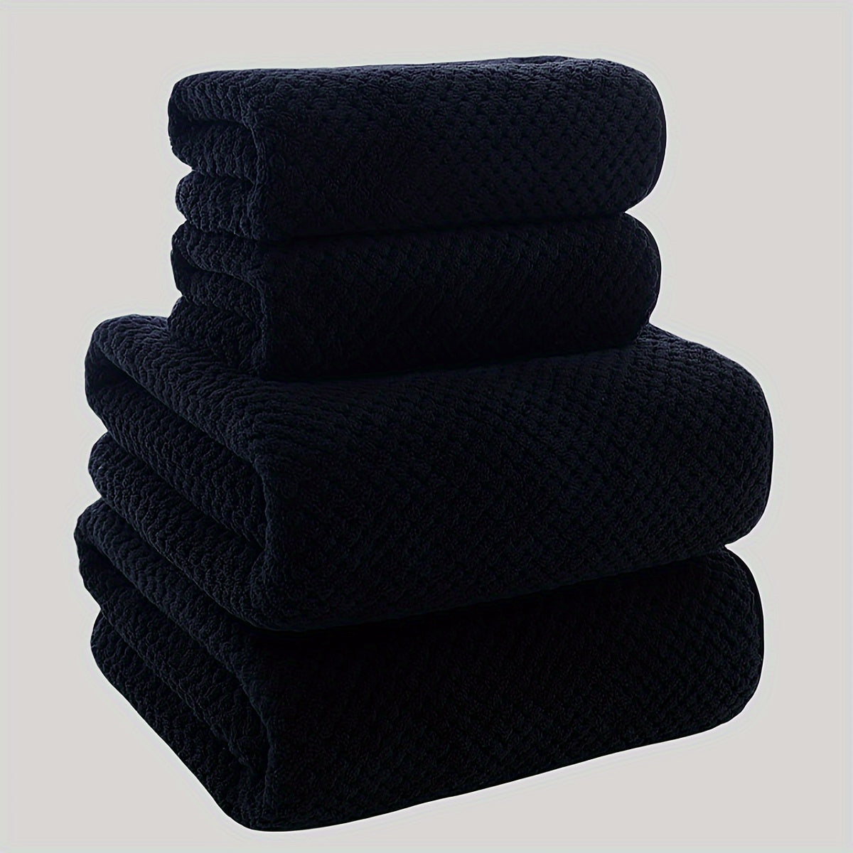 Luxury Mesh Bath Towel Set 2 Bath Towels 2 Hand Towels Quick-Dry Soft Polyester Nylon