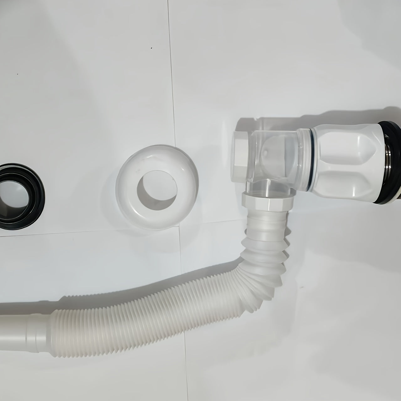 Stainless Steel ABS Sink Drain Pipe with Hair Debris Trap for Kitchen Bathroom DN40