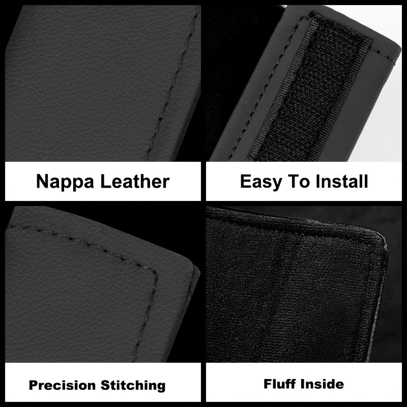 Car Armrest Cover Nappa Leather Handle Grip Protector for Vehicle Interior