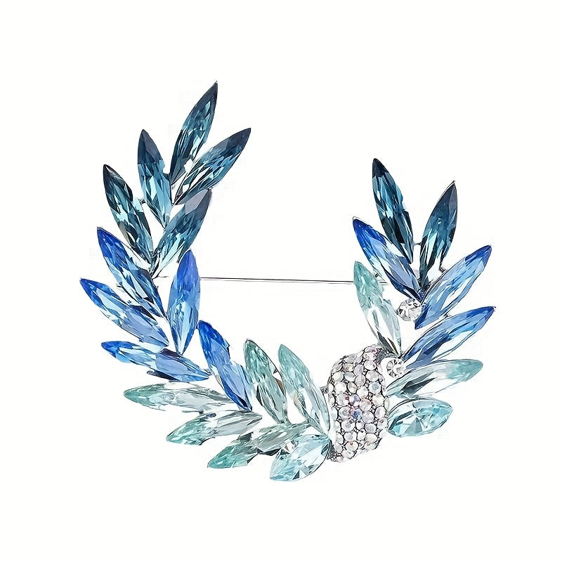 Moon Crystal Brooch Irregular Shape Pin for Jackets and Blazers Gift Jewelry