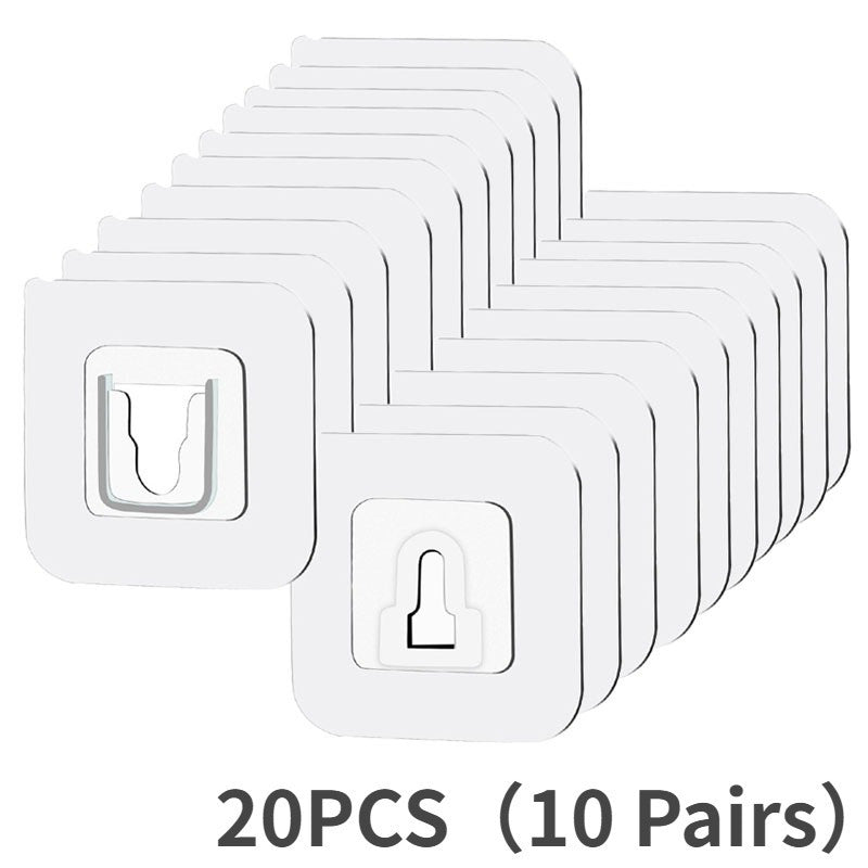 Seamless Snap Fastener Wall Hook Storage Fixture Waterproof Adhesive