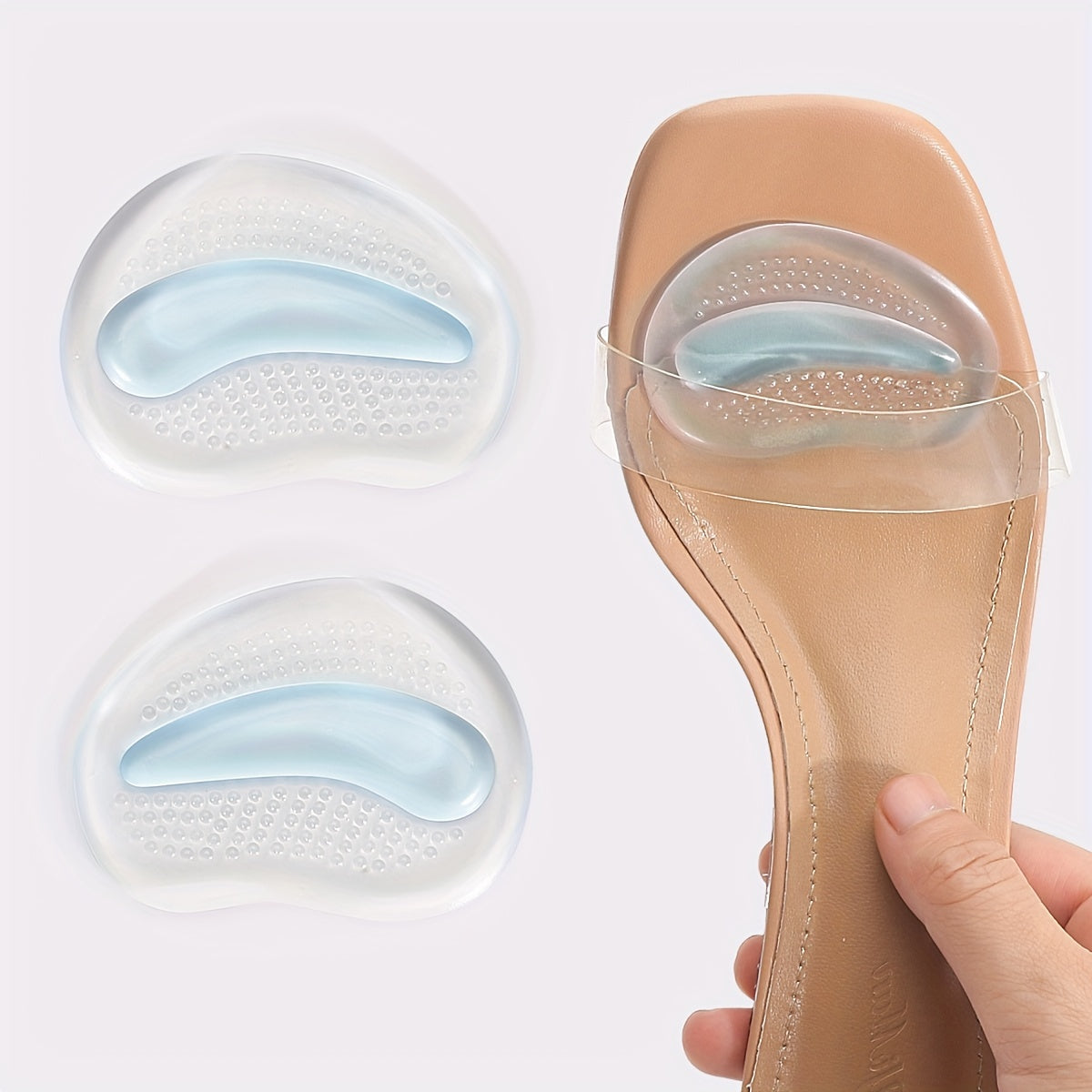 Women's Silicone Invisible Half Size Pads for Forefoot Comfort