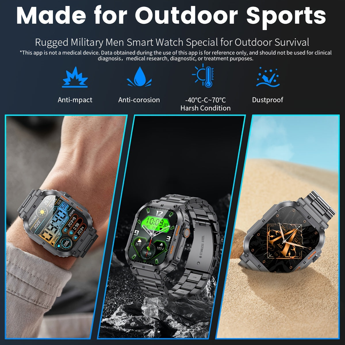 Smart Watch for Women and Men with 4.98cm HD Display Sports Modes Voice Assistant Weather Forecast Compatible with Android and iOS