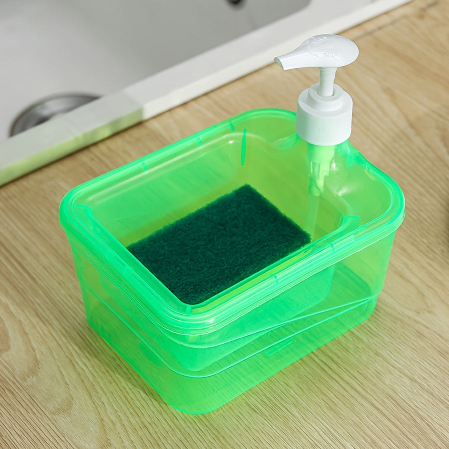 Dispensador automático de jabón para cocina y baño con cepillo para lavar platos