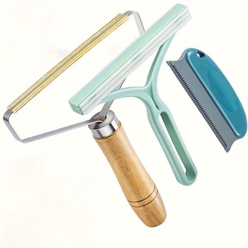 3-chi qismli qayta ishlatiladigan uy hayvonlari tuklarini tozalash to'plami, mushuklar va itlar uchun