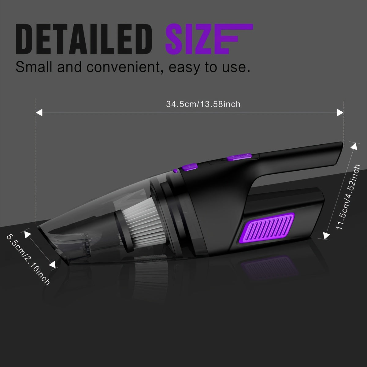 Wireless Car Vacuum Cleaner 6KPa Portable Cordless Dust Ktrap for Home Office Pet