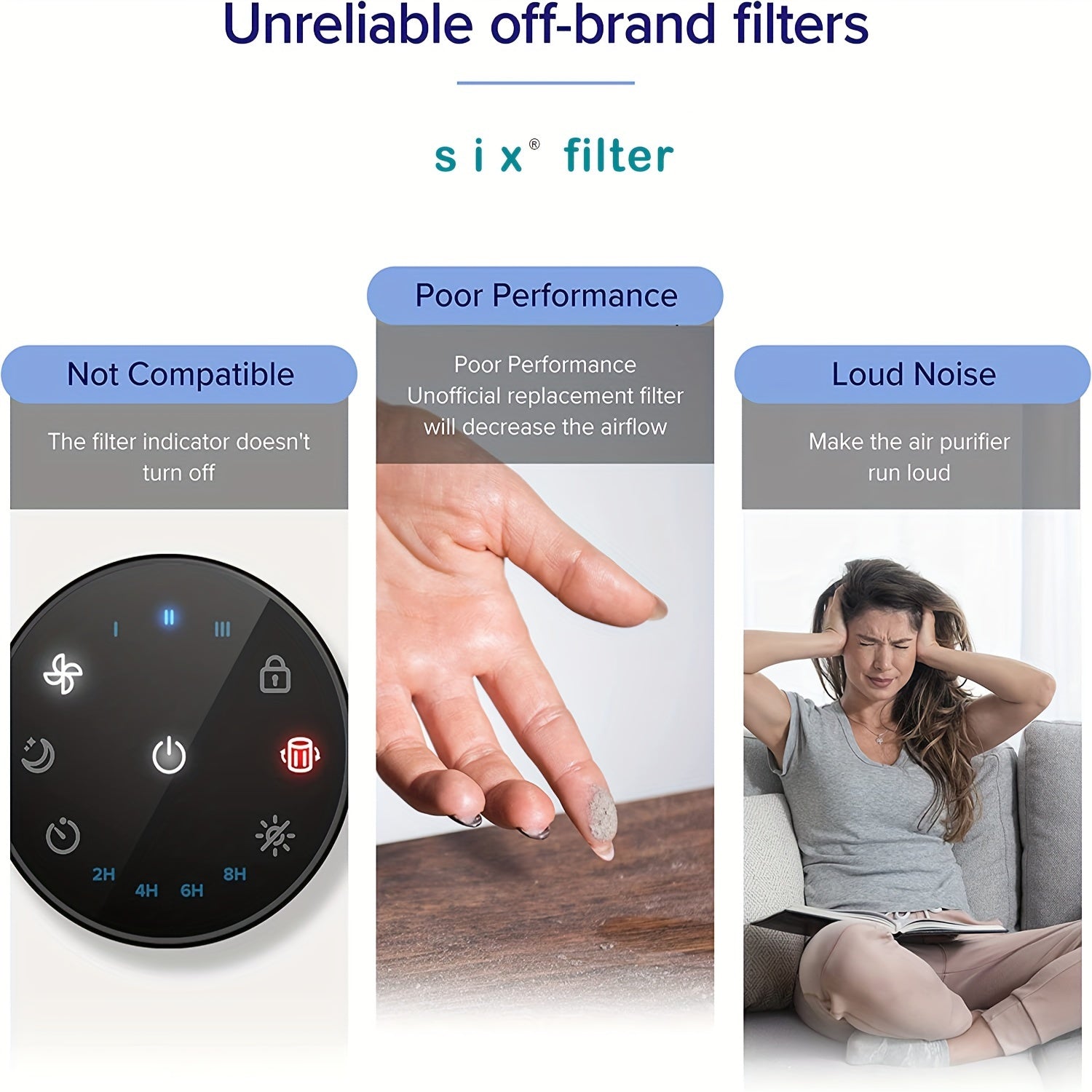 Juego de filtros de purificador de aire de 2 piezas para LV-H128 con pre-filtro 3 en 1 y carbón activado