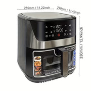 12L Touch Air Fryer raqamli boshqaruvli oldindan sozlamalar bilan, Fransuz kartoshkasi, tovuq, go‘sht, baliq uchun