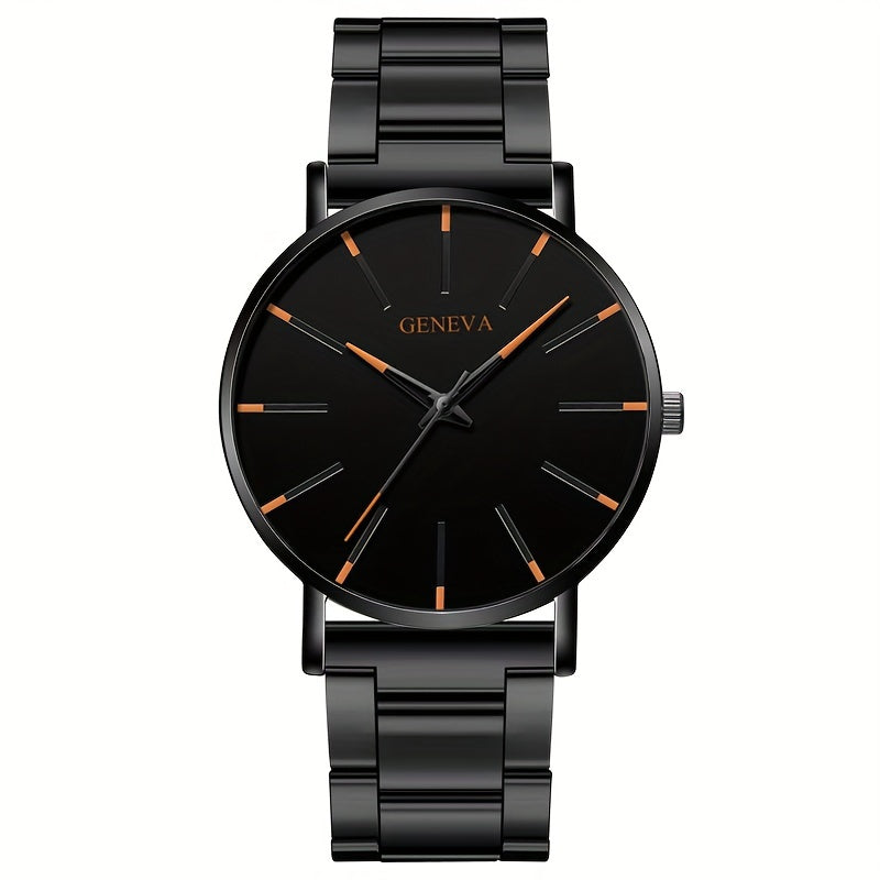 Zamonaviy erkaklar uchun minimalistik biznes dizayni bilan vaqt o'lchovchi, sovg'a berish uchun mukammal