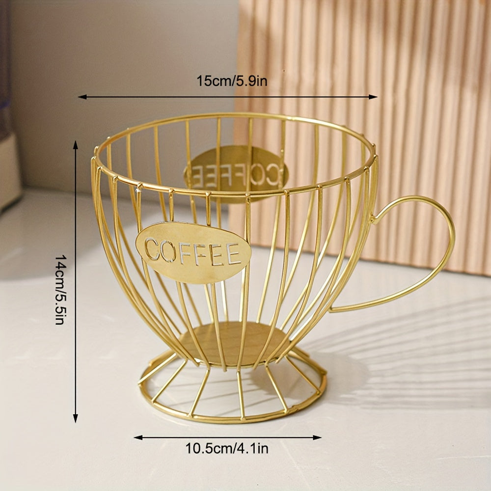 Zamonaviy Temir Qahva Pod Egasi Savati, Nordik Uslubidagi Kapsula Turg'ichi, Uy yoki Qahvaxonada, Bar - Qora uchun Snack va Shirinliklar uchun Ko'p Maqsadli Luks Tashkiliy