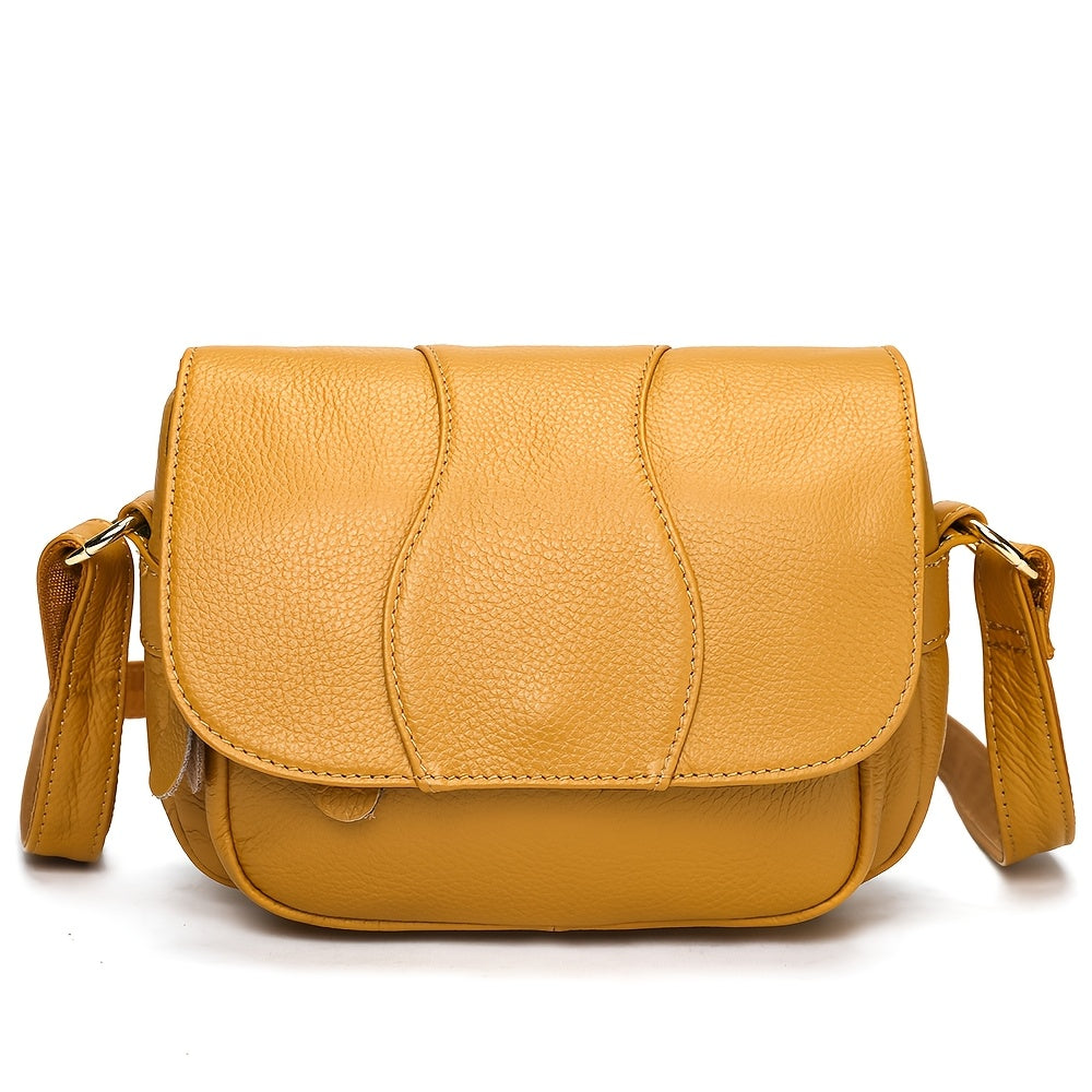 Women’s Leather Crossbody Bag Black Blue Casual Adjustable Strap Durable