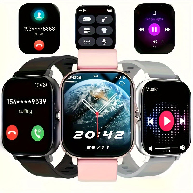 Unisex Fitness Smartwatch with Heart Rate Monitor and Multi-Sport Tracking