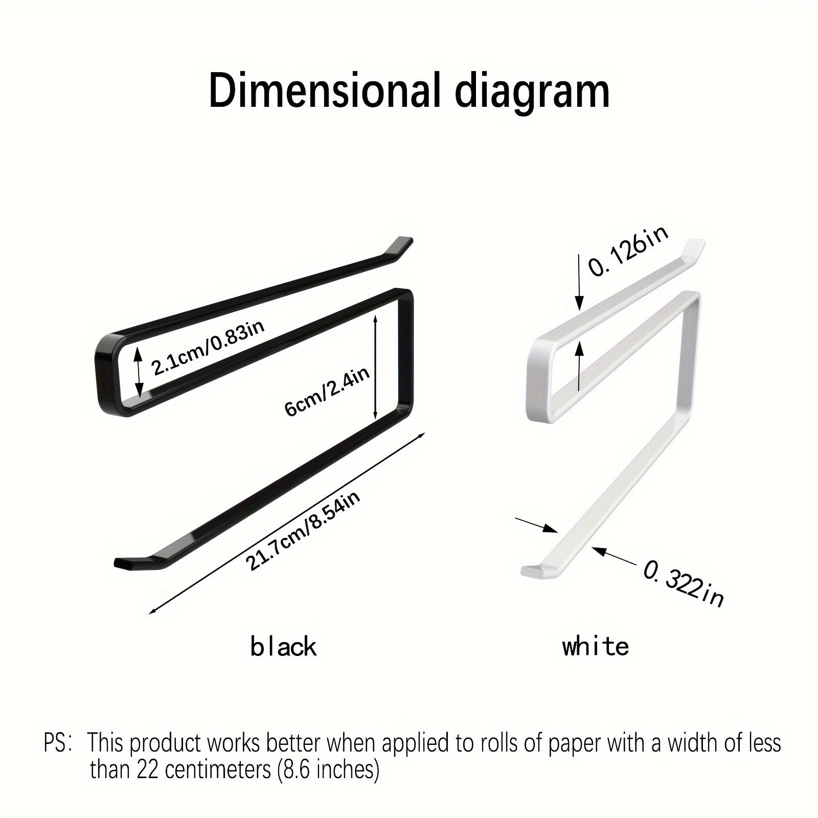 Kitchen Paper Towel Holder No-Drill Cabinet Mount Easy Install Storage