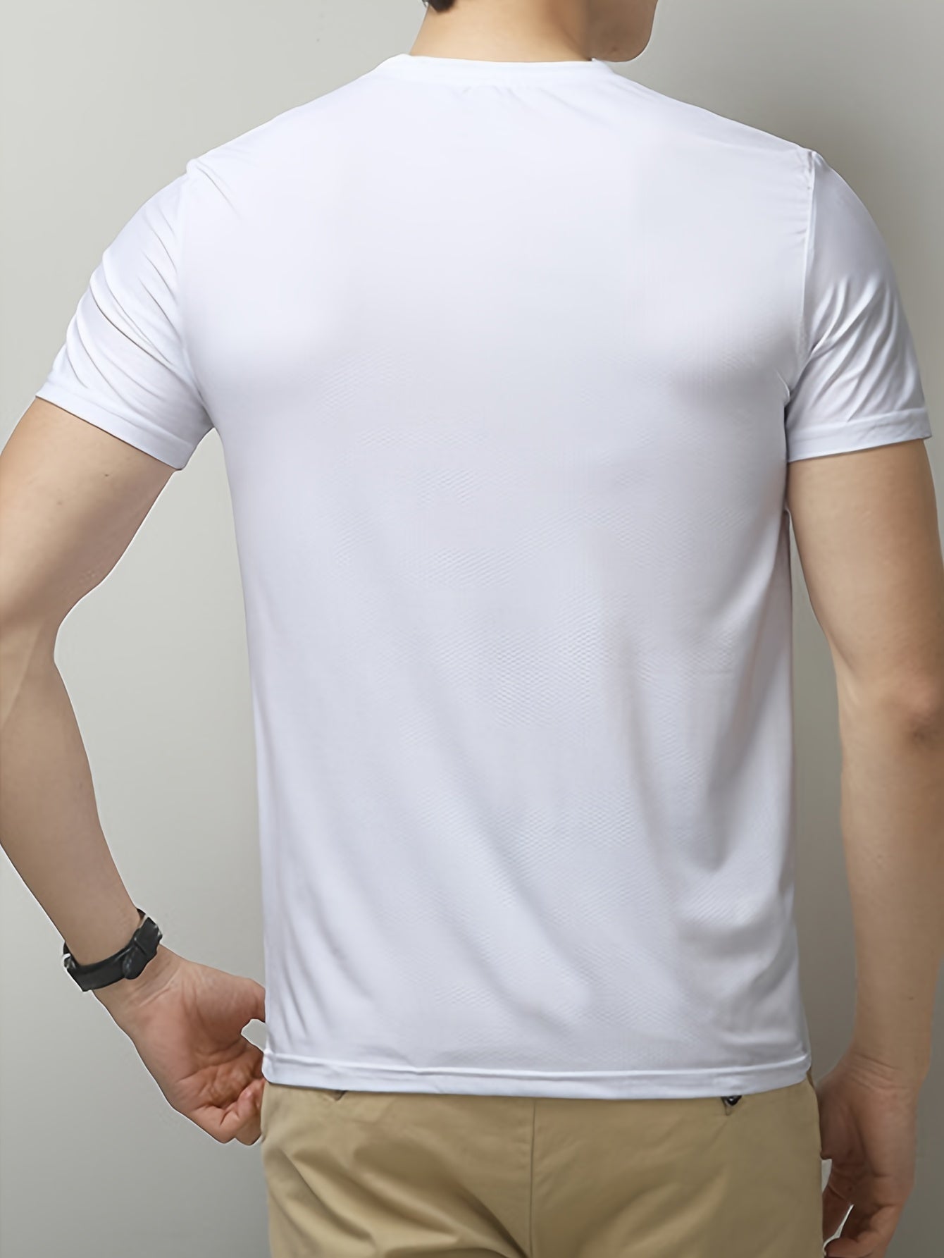Conjunto de camisetas deportivas de secado rápido para hombre, 5 unidades, transpirable, poliéster elastano, verano, entrenamiento, casual