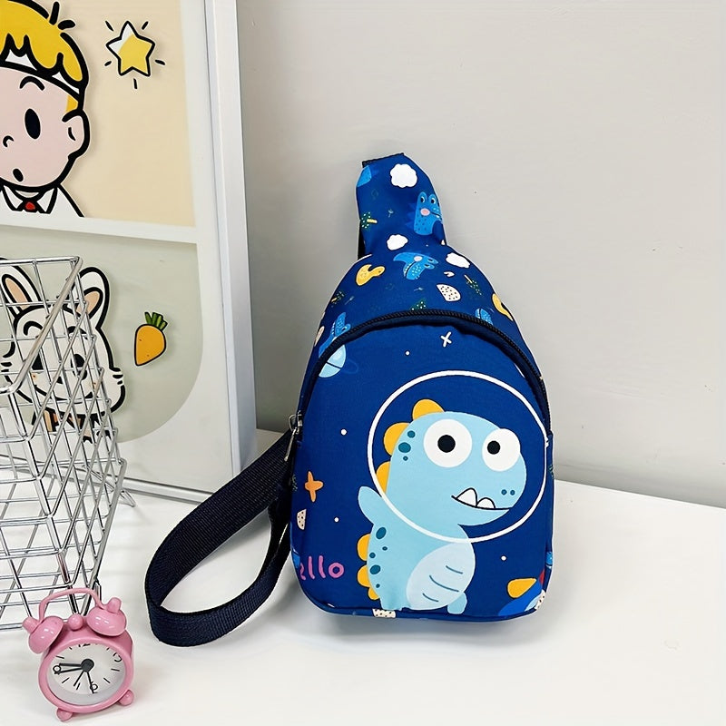 Kids' Nylon Chest Bag for Girls with Pattern, Adjustable Crossbody and Waist Bag