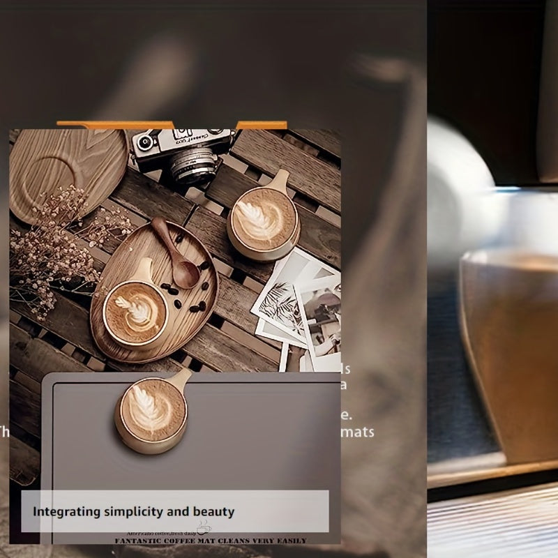 Coffee Bar Countertop Mat Absorbent Drying Pad with Rubber Backing for Coffee Maker