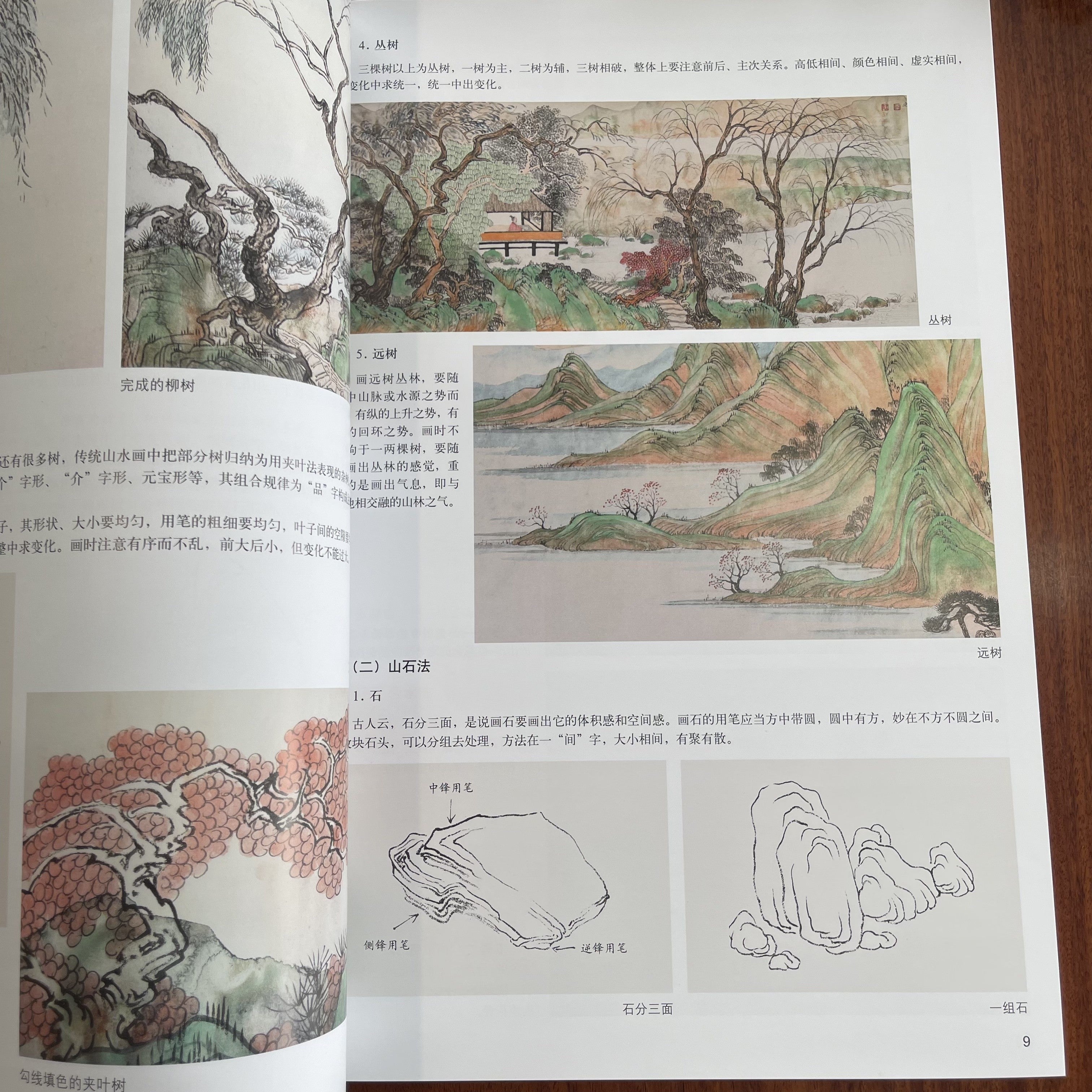Landscape Painting Book Green Landscape Technique Chinese Ink Style Art Instruction